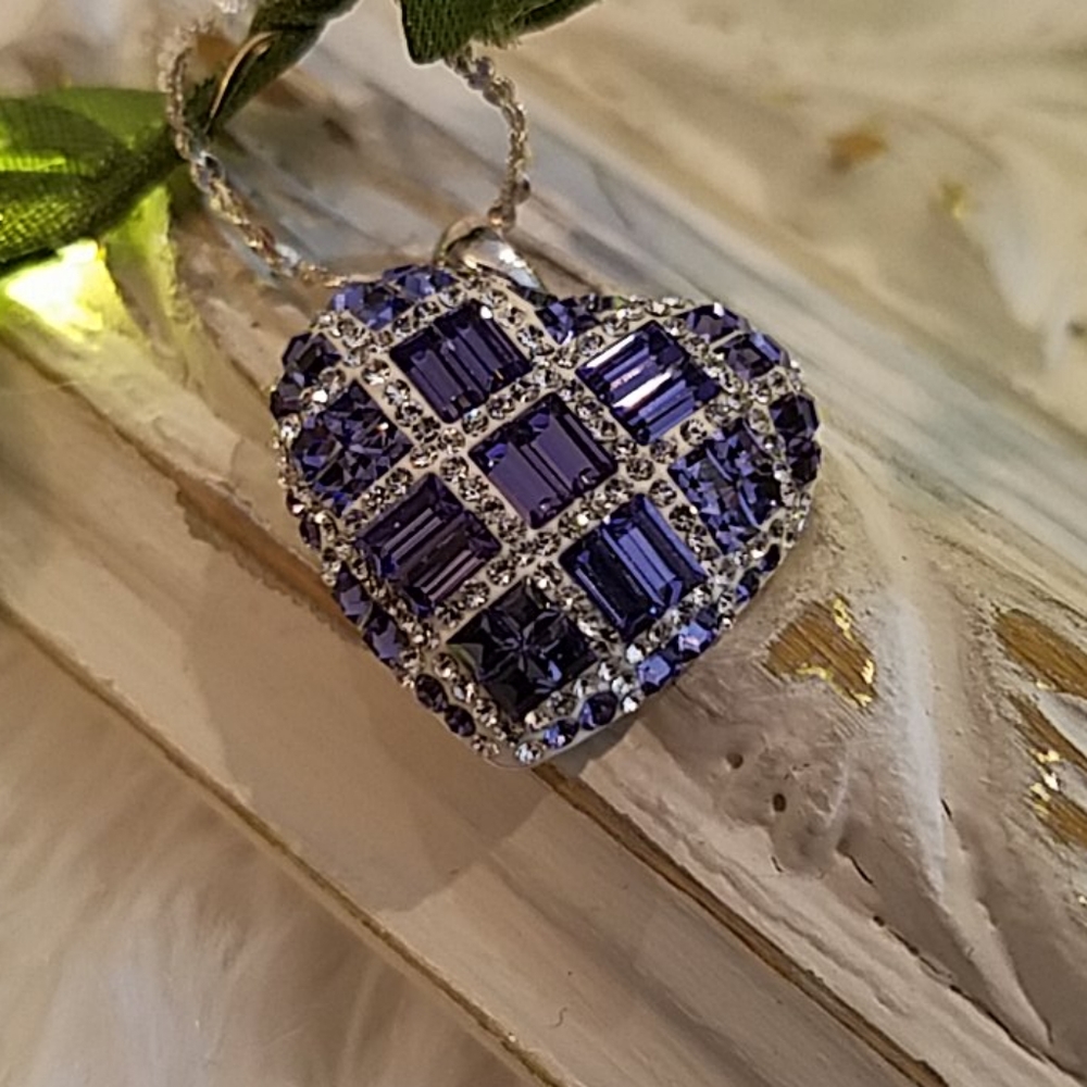 NIB Sterling Silver & Swarovski Crystal Necklace - Picture 7 of 12